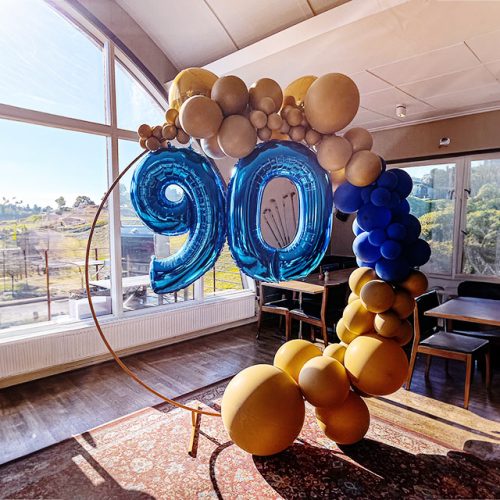 Ballonger till 90 års fest.