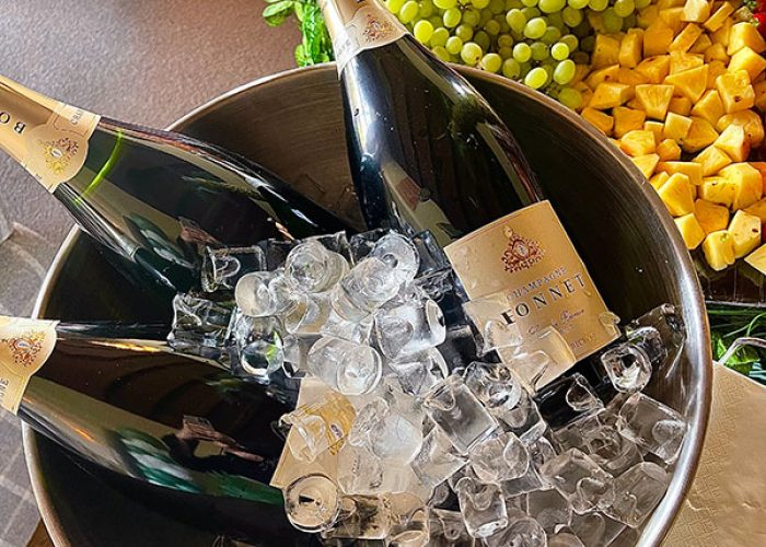 Champagne flaskor.